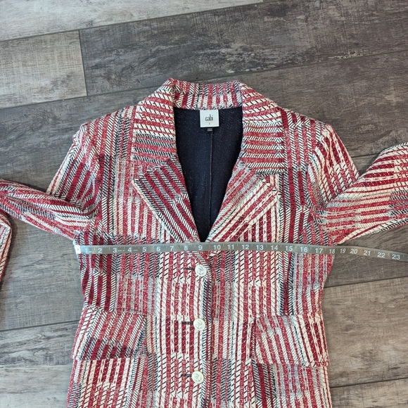 CAbi Red and White Striped Blazer - Picture 8 of 10
